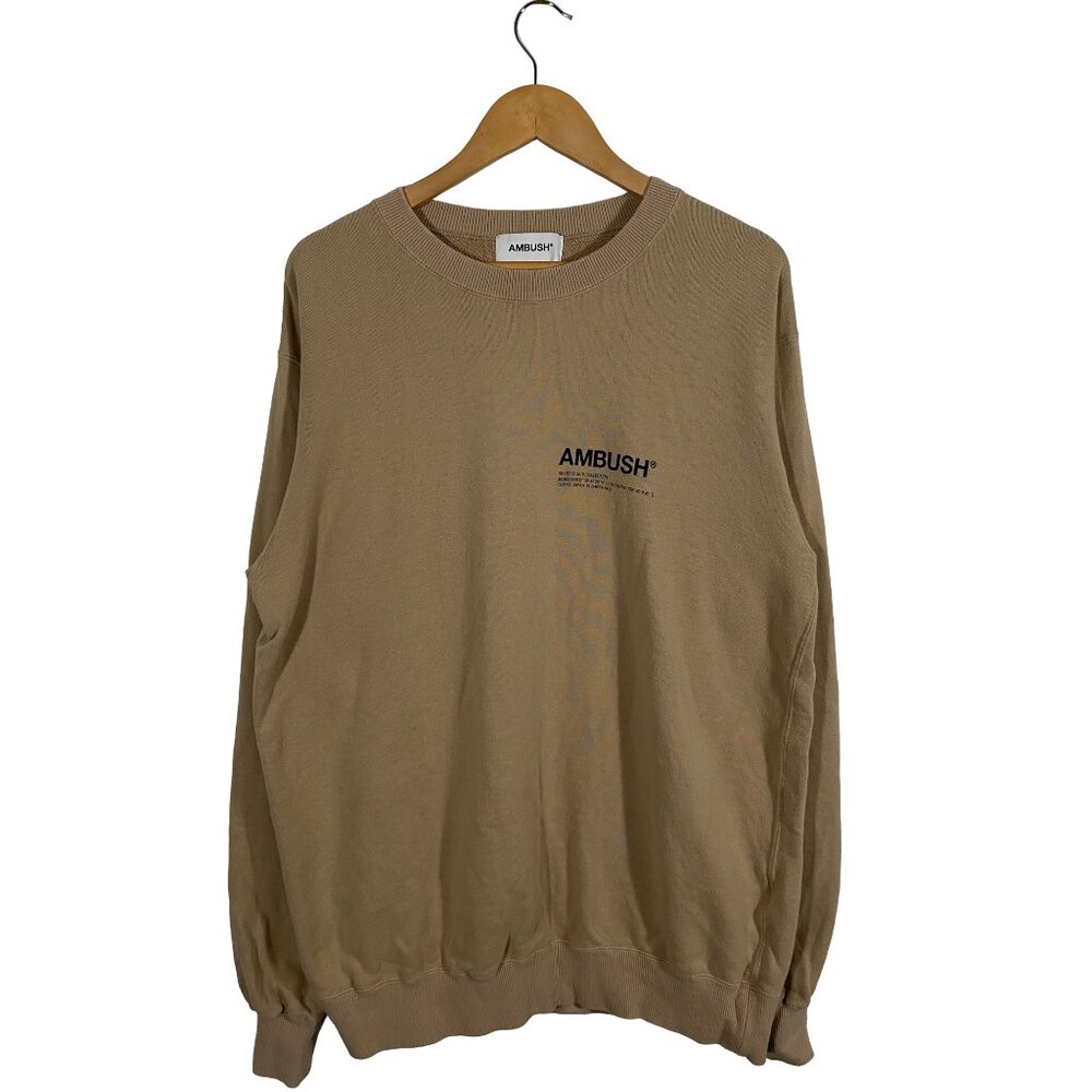 AMBUSH SS2019 Waves Collection Graphic Crewneck Beige Men's Oversized 2 / M